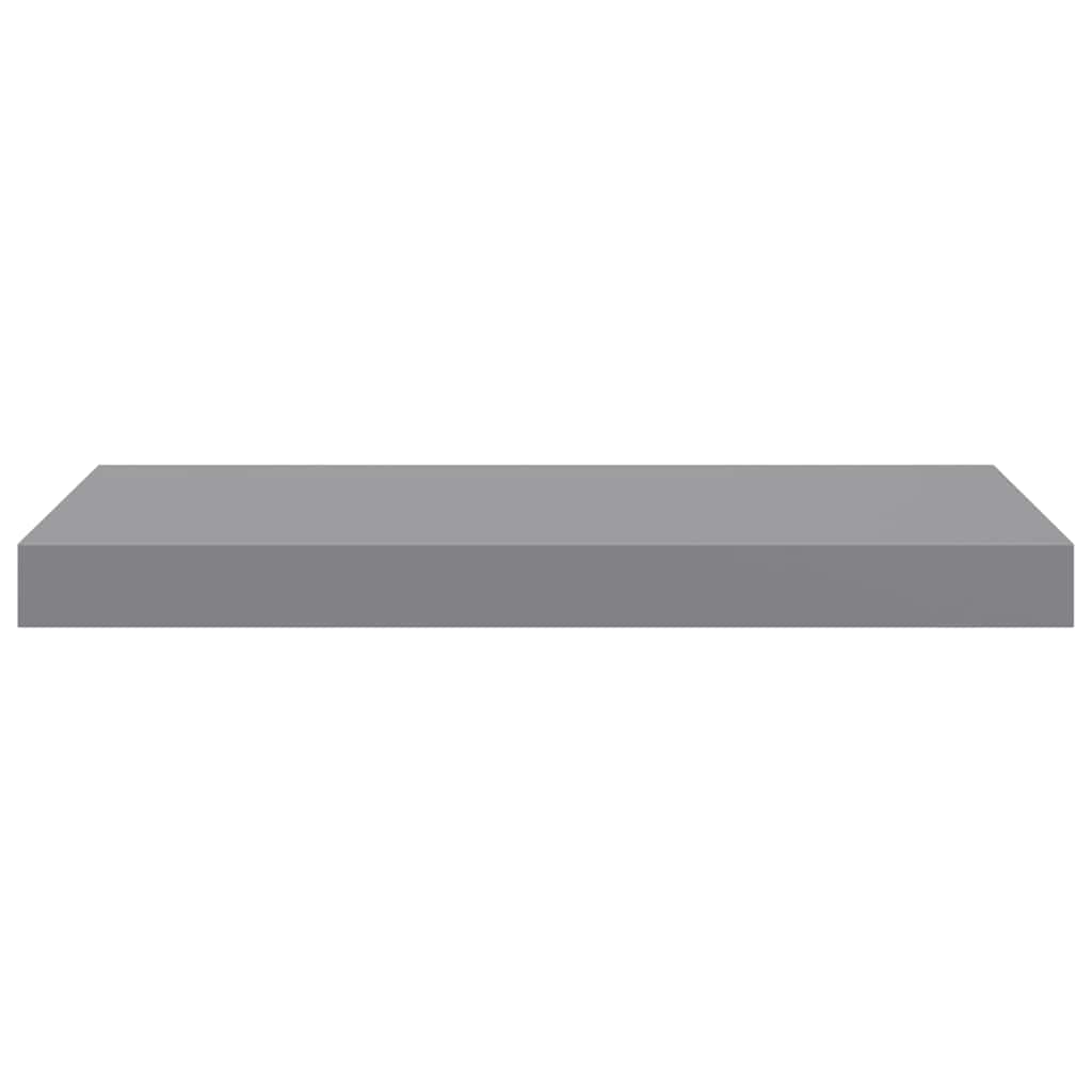 Floating Wall Shelves 2 pcs Grey 50x23x3.8 cm MDF