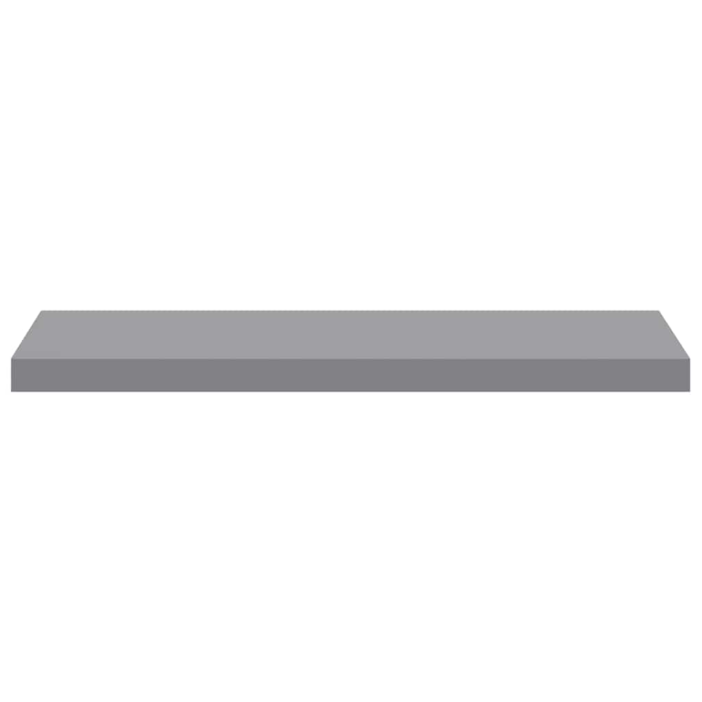 Floating Wall Shelves 2 pcs Grey 80x23.5x3.8 cm MDF