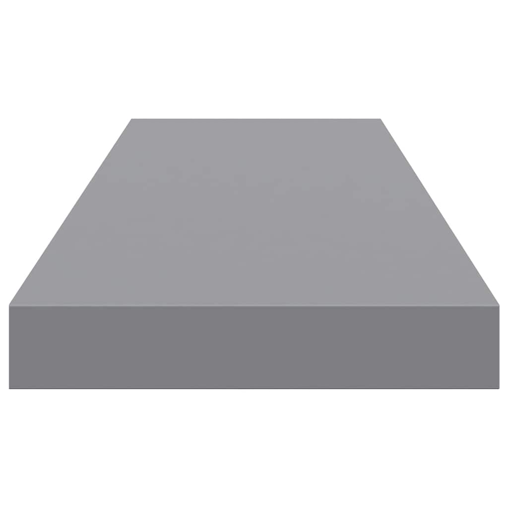 Floating Wall Shelves 2 pcs Grey 80x23.5x3.8 cm MDF