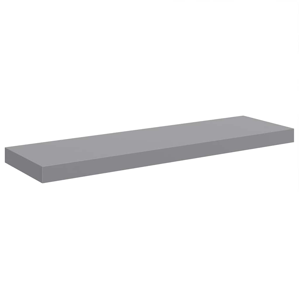 Floating Wall Shelves 4 pcs Grey 80x23.5x3.8 cm MDF