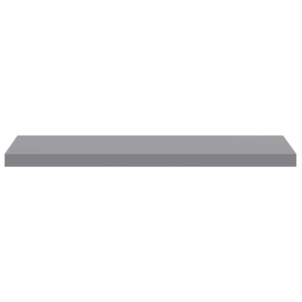 Floating Wall Shelves 2 pcs Grey 90x23.5x3.8 cm MDF