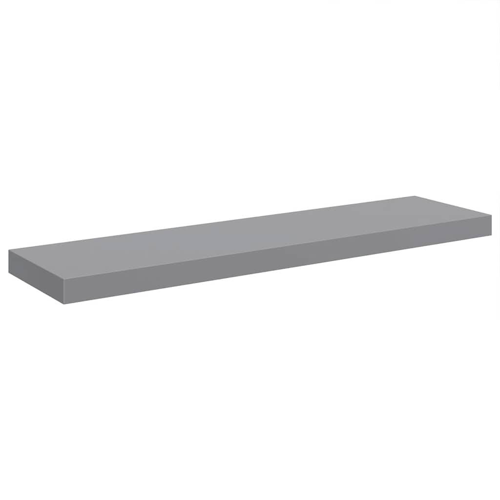 Floating Wall Shelves 4 pcs Grey 90x23.5x3.8 cm MDF