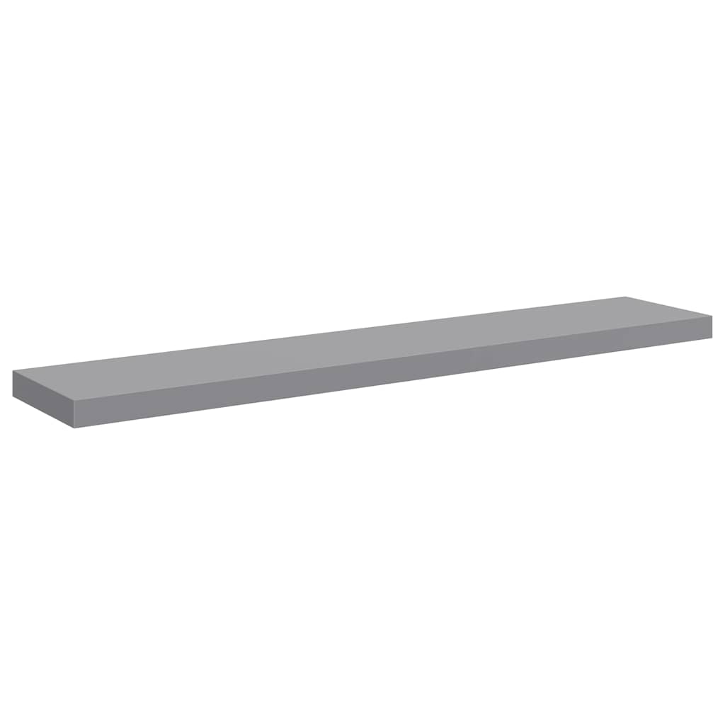 Floating Wall Shelf Grey 120x23.5x3.8 cm MDF