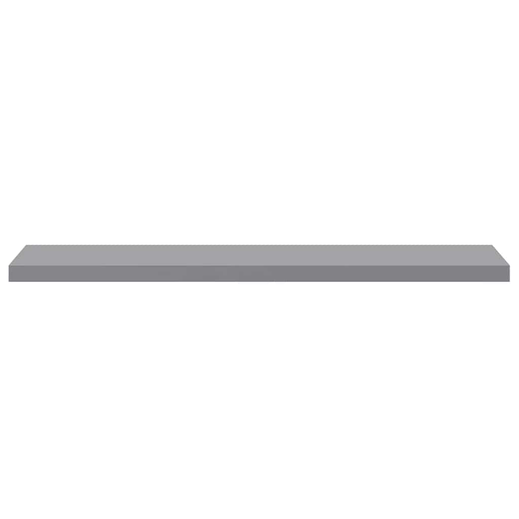 Floating Wall Shelves 2 pcs Grey 120x23.5x3.8 cm MDF