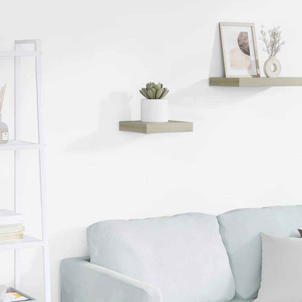 Floating Wall Shelf Oak 23x23.5x3.8 cm MDF