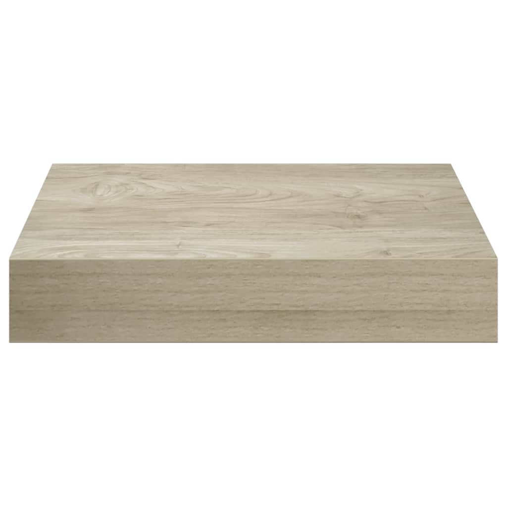 Floating Wall Shelves 2 pcs Oak 23x23.5x3.8 cm MDF