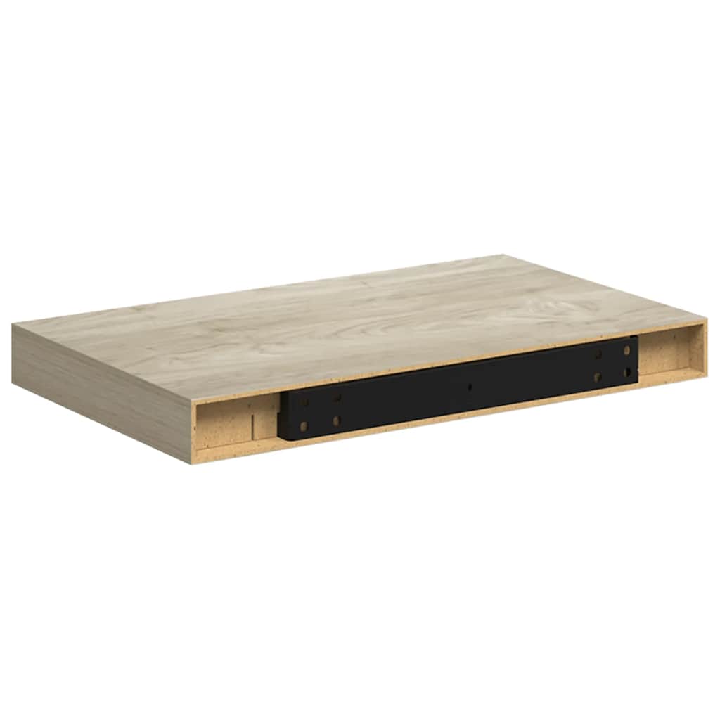 Floating Wall Shelves 4 pcs Oak 40x23x3.8 cm MDF