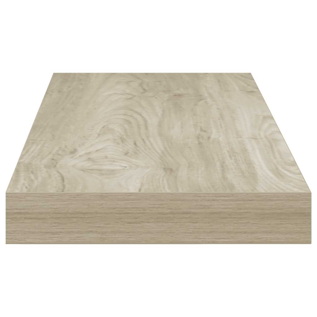 Floating Wall Shelves 2 pcs Oak 60x23.5x3.8 cm MDF