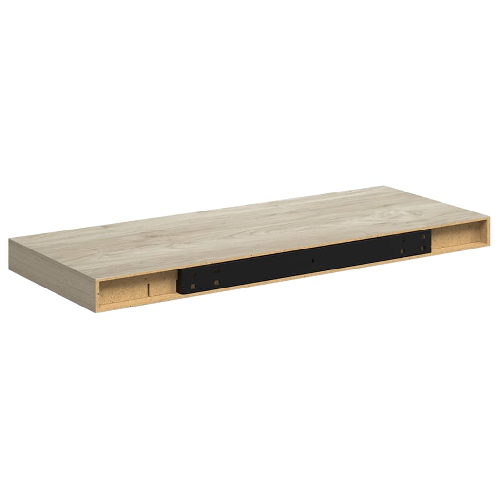 Floating Wall Shelves 4 pcs Oak 60x23.5x3.8 cm MDF