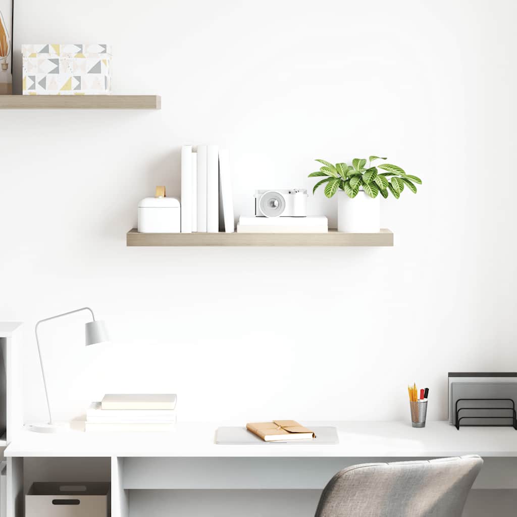 Floating Wall Shelf Oak 80x23.5x3.8 cm MDF
