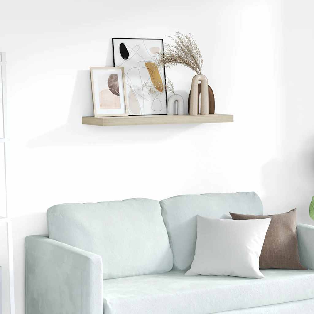 Floating Wall Shelf Oak 80x23.5x3.8 cm MDF