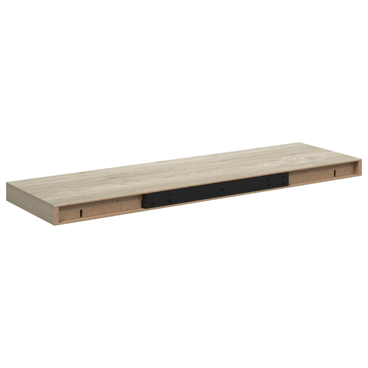 323878 vidaXL Floating Wall Shelves 2 pcs Oak 80x23,5x3,8 cm MDF