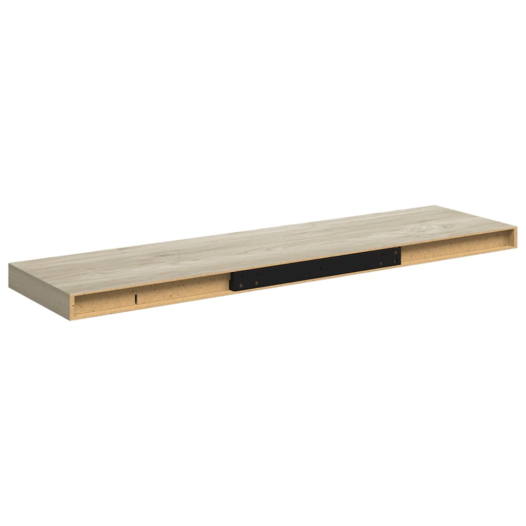 Floating Wall Shelves 4 pcs Oak 90x23.5x3.8 cm MDF