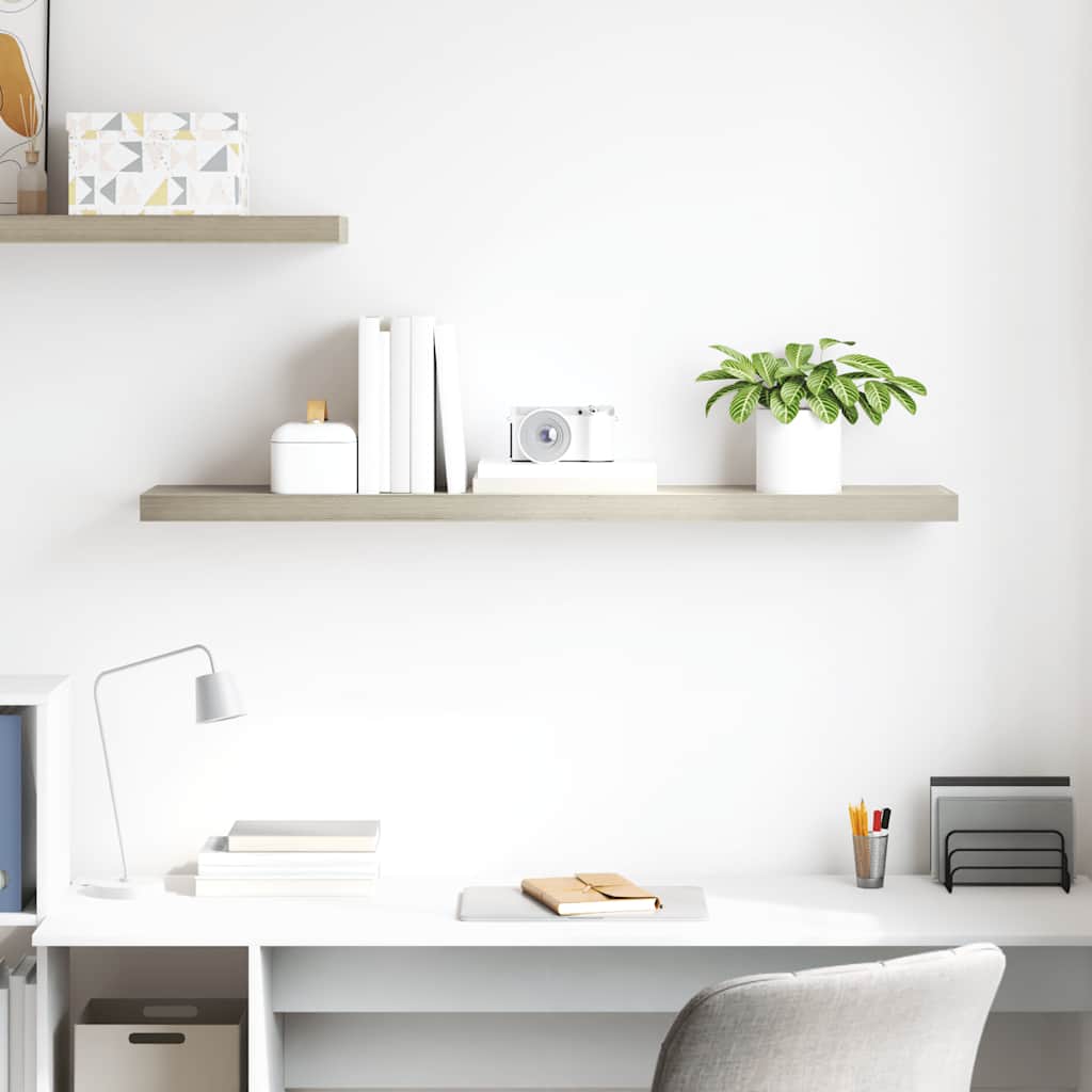 Floating Wall Shelf Oak 120x23.5x3.8 cm MDF