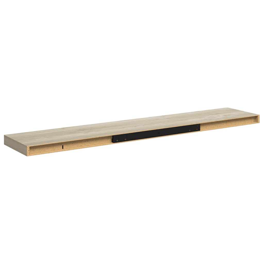 Floating Wall Shelves 4 pcs Oak 120x23.5x3.8 cm MDF