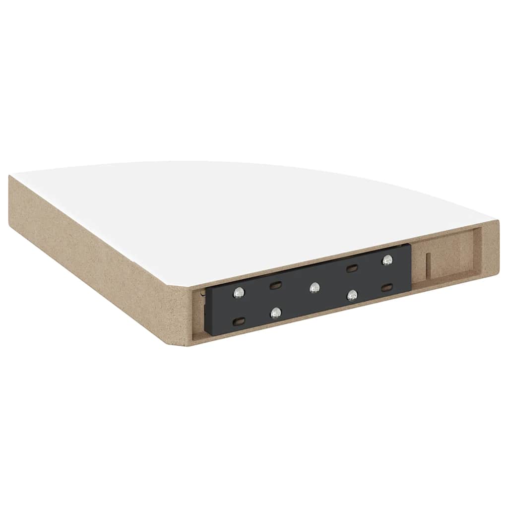 Floating Corner Shelves 2 pcs High Gloss White 25x25x3.8 cm MDF