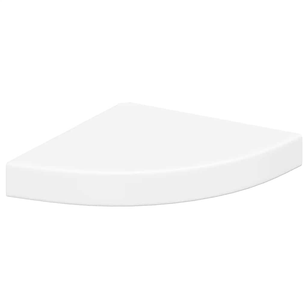 Floating Corner Shelf White 25x25x3.8 cm MDF