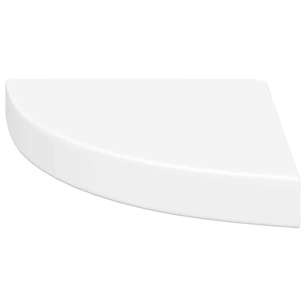 Floating Corner Shelf White 25x25x3.8 cm MDF