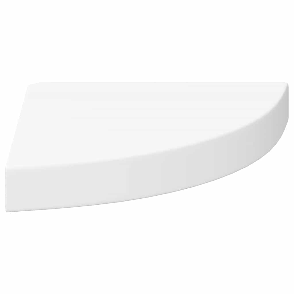 Floating Corner Shelves 2 pcs White 25x25x3.8 cm MDF