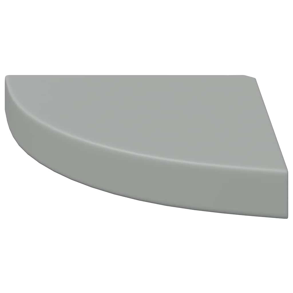 Floating Corner Shelf Grey 25x25x3.8 cm MDF
