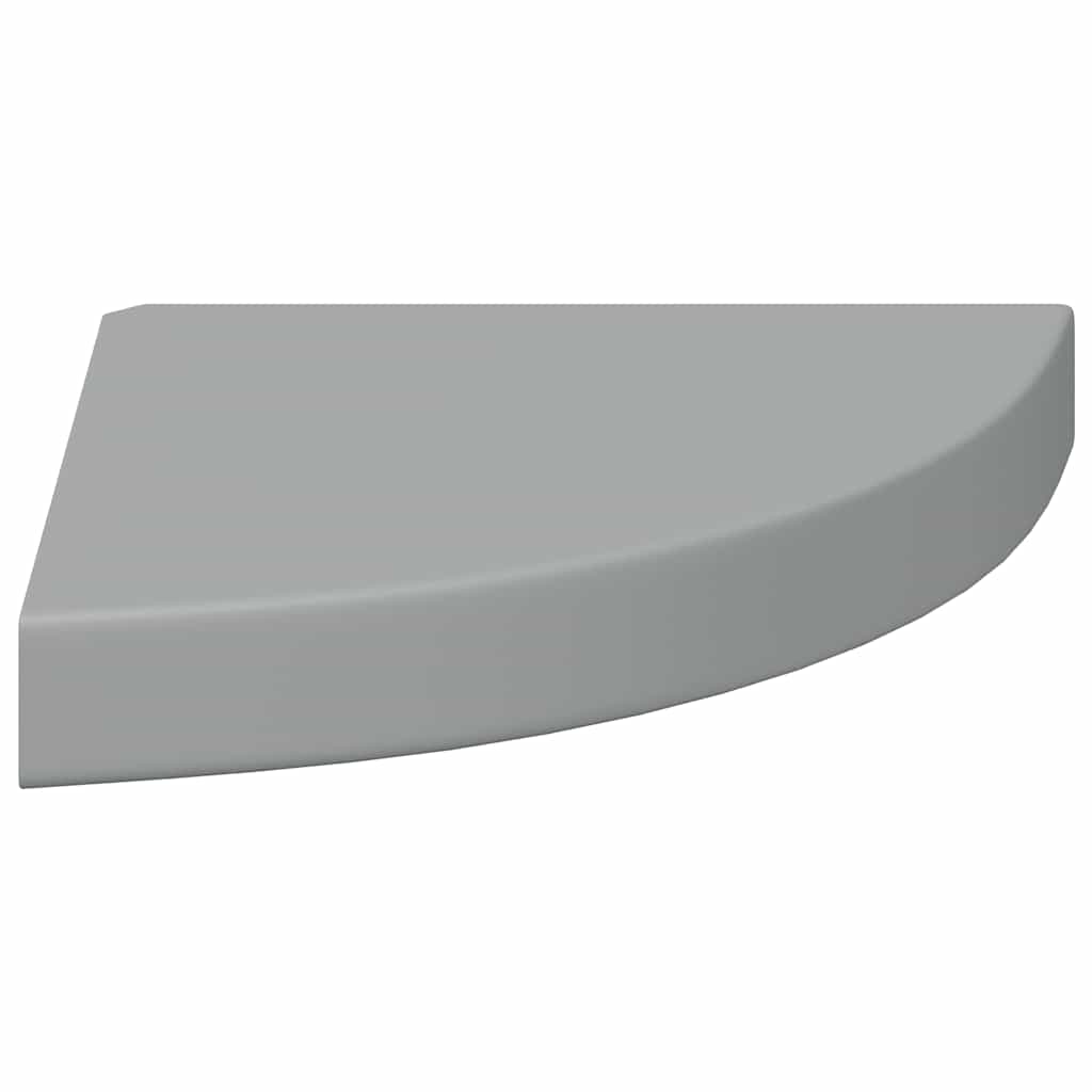 Floating Corner Shelf Grey 25x25x3.8 cm MDF