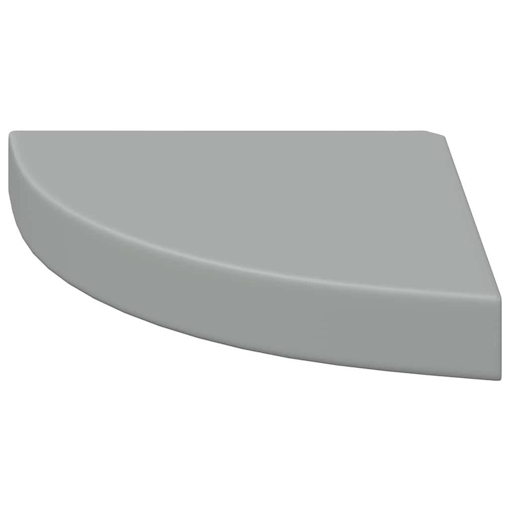 Floating Corner Shelves 2 pcs Grey 25x25x3.8 cm MDF
