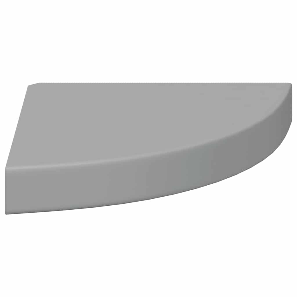 Floating Corner Shelves 4 pcs Grey 25x25x3.8 cm MDF