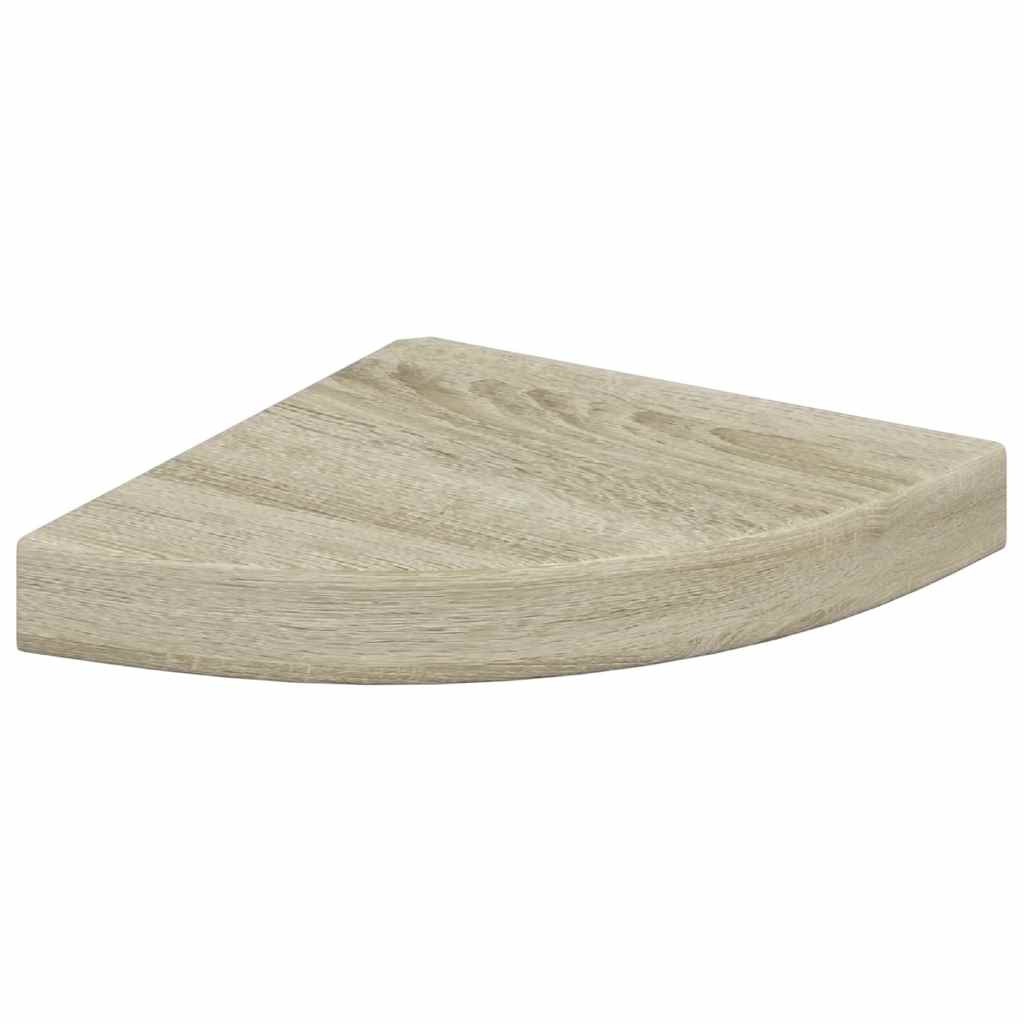 Floating Corner Shelf Oak 25x25x3.8 cm MDF