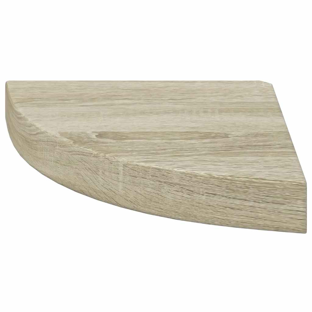 Floating Corner Shelf Oak 25x25x3.8 cm MDF