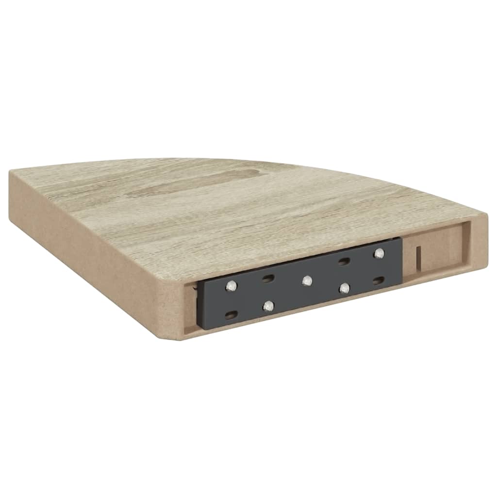 Floating Corner Shelf Oak 25x25x3.8 cm MDF