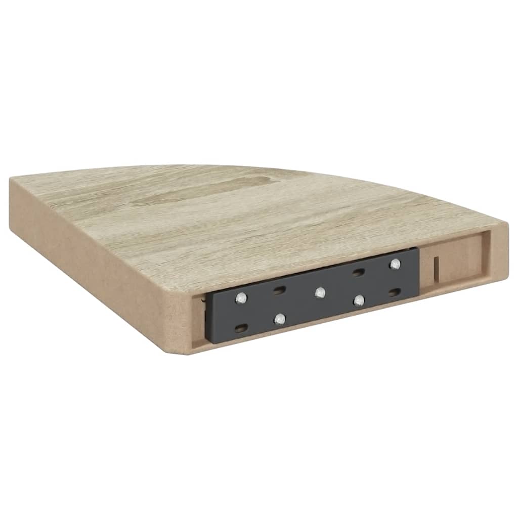 Floating Corner Shelves 2 pcs Oak 25x25x3.8 cm MDF