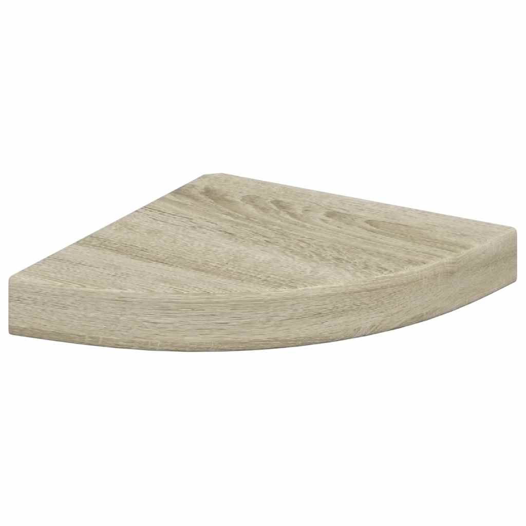 Floating Corner Shelves 4 pcs Oak 25x25x3.8 cm MDF