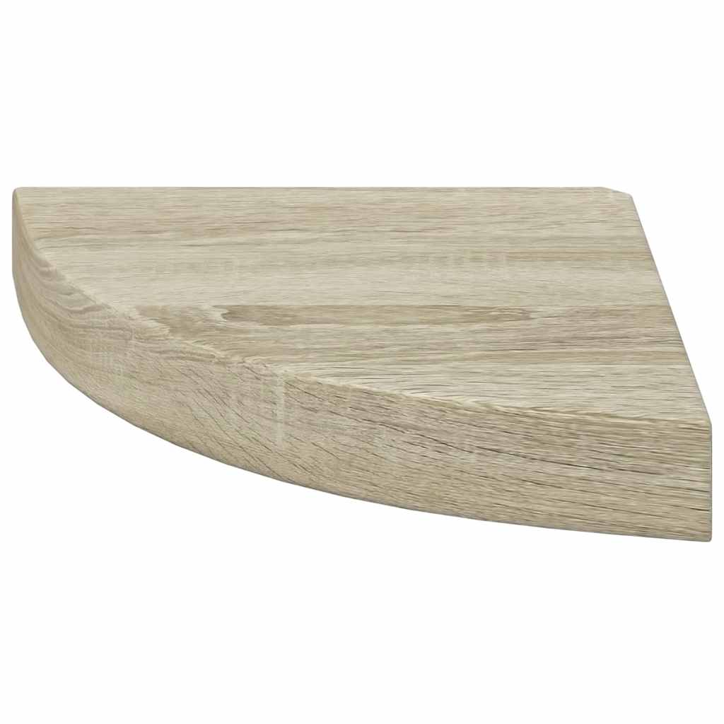 Floating Corner Shelves 4 pcs Oak 25x25x3.8 cm MDF