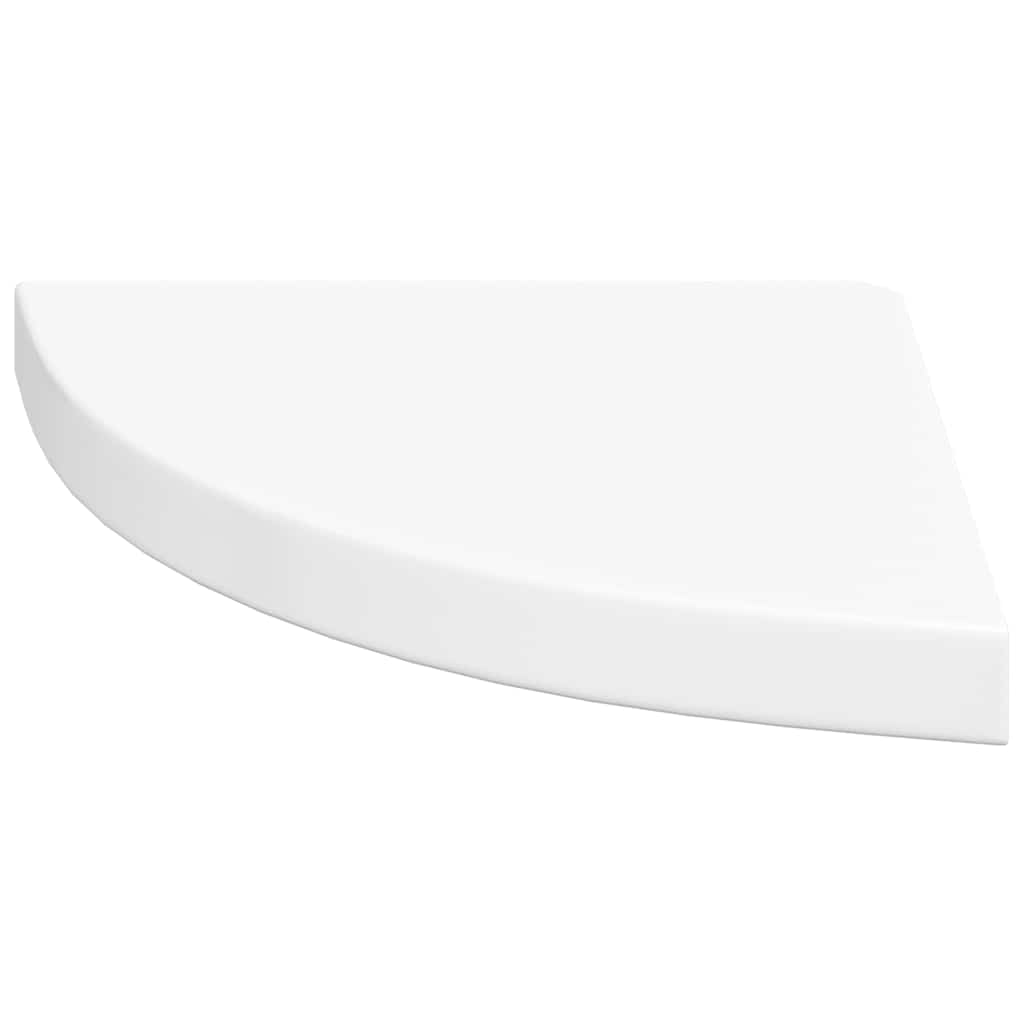 Floating Corner Shelves 4 pcs High Gloss White 35x35x3.8 cm MDF