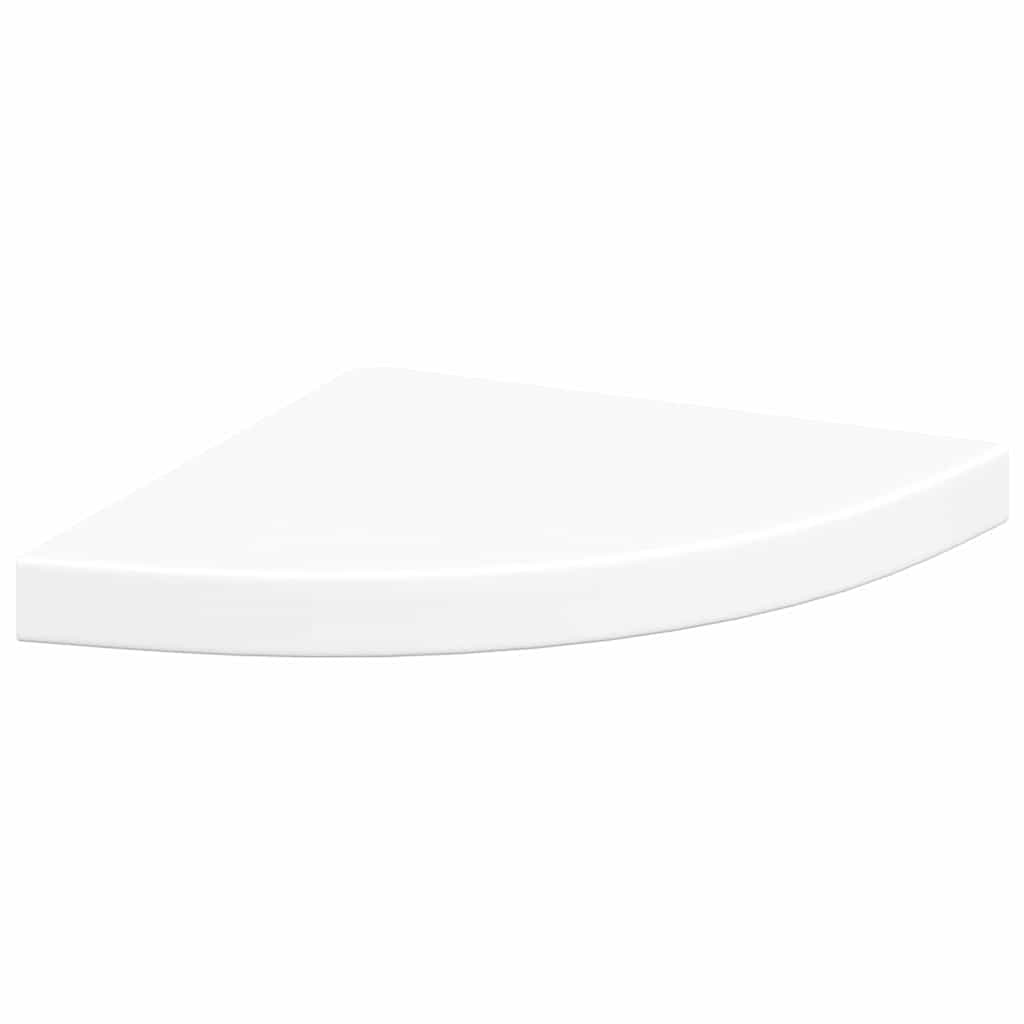 Floating Corner Shelves 2 pcs White 35x35x3.8 cm MDF