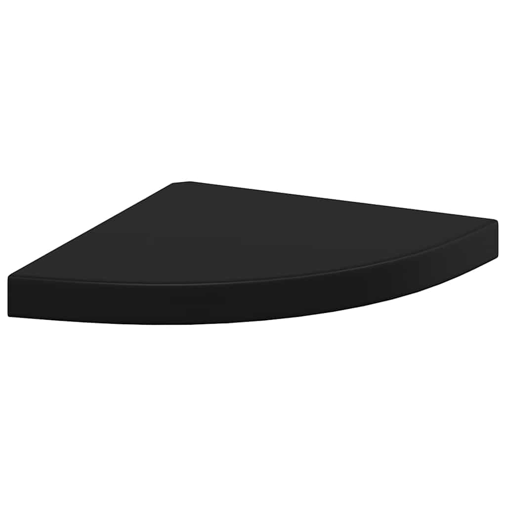 Floating Corner Shelves 4 pcs Black 35x35x3.8 cm MDF