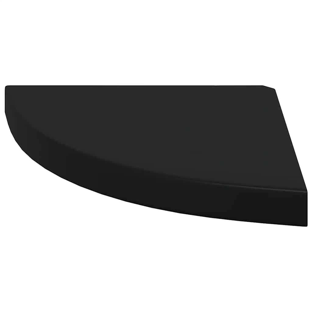 Floating Corner Shelves 4 pcs Black 35x35x3.8 cm MDF