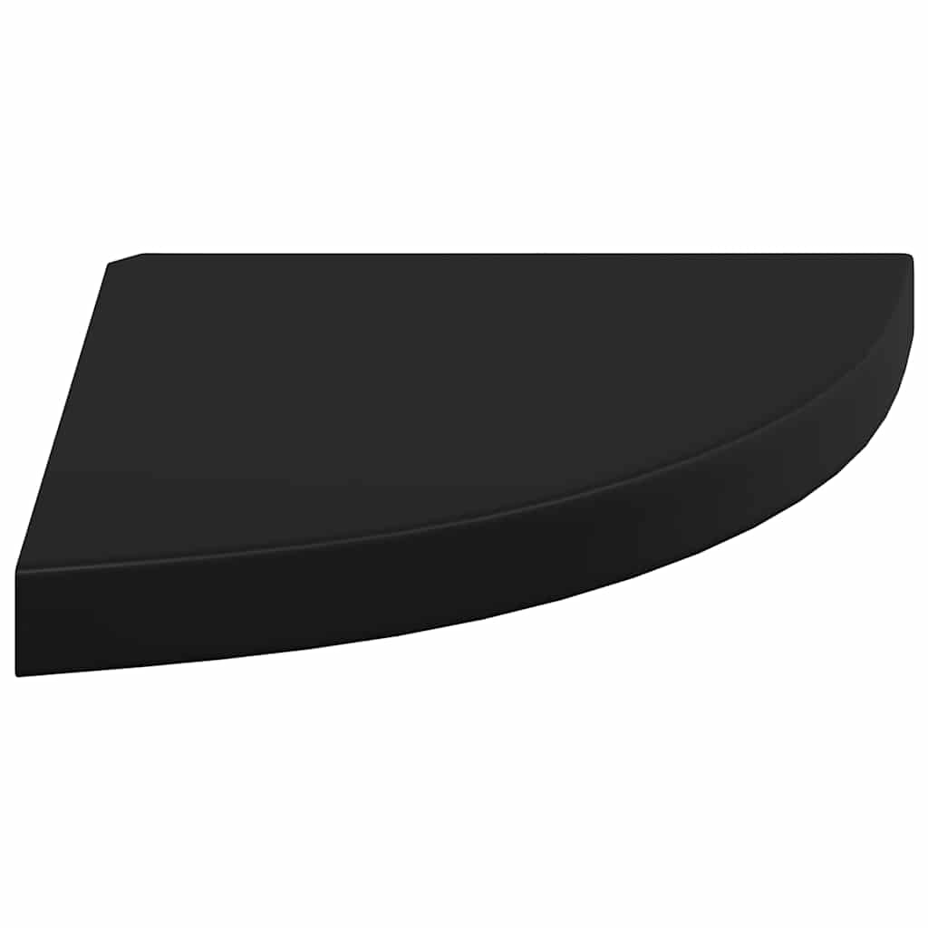 Floating Corner Shelves 4 pcs Black 35x35x3.8 cm MDF