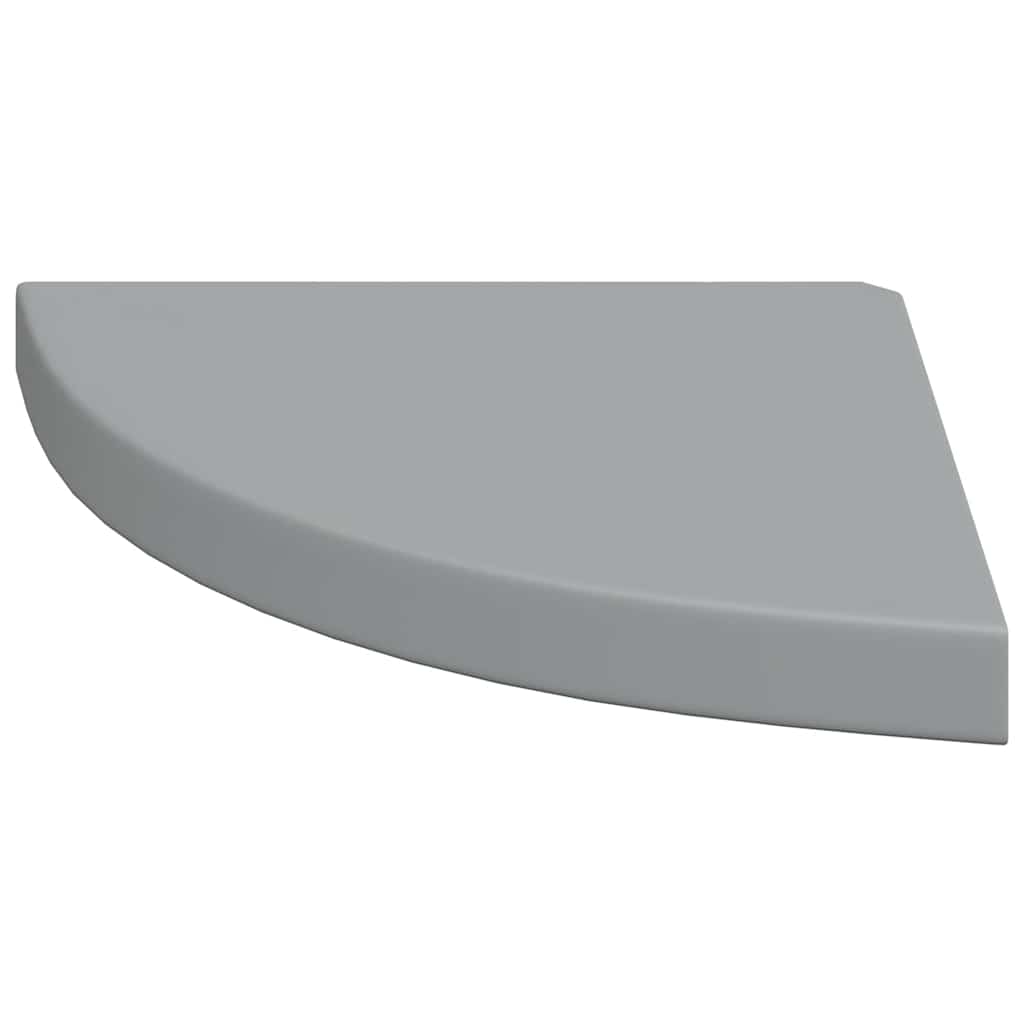 Floating Corner Shelf Grey 35x35x3.8 cm MDF