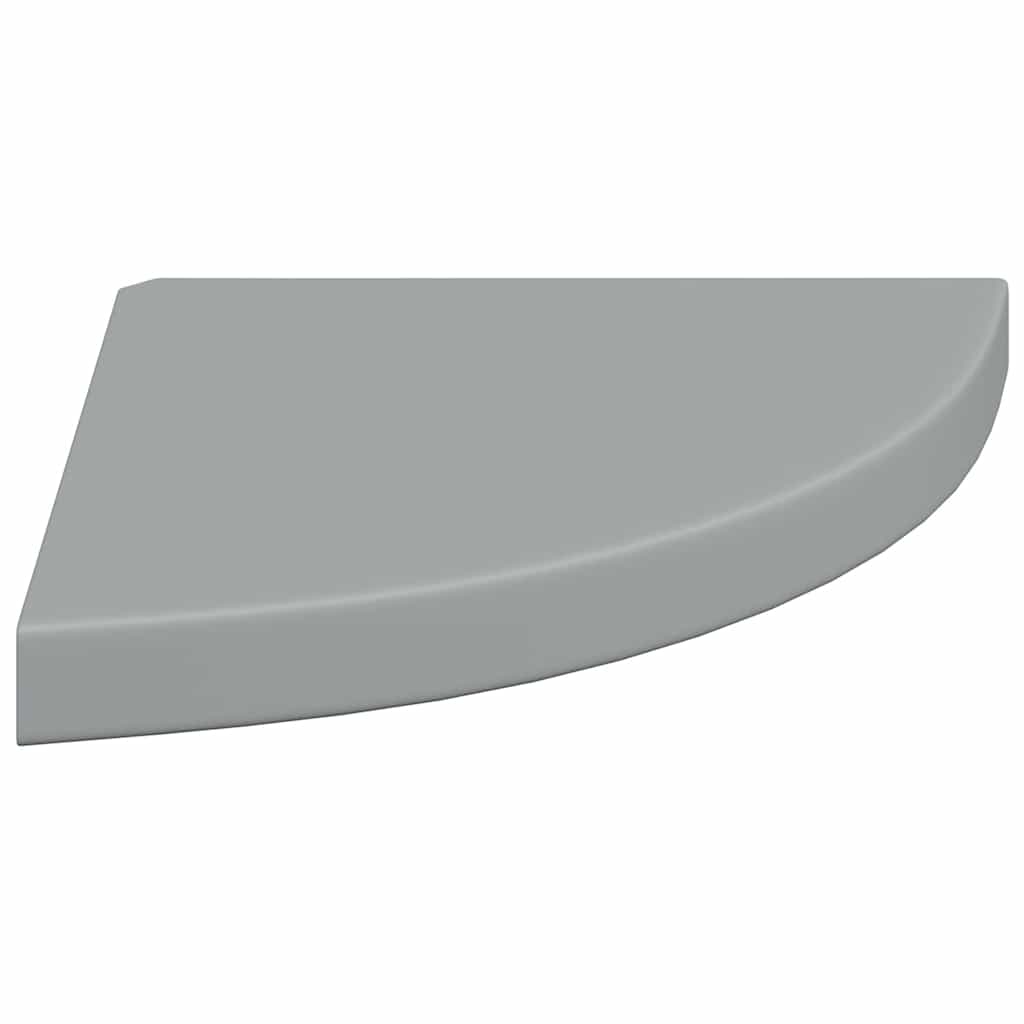 Floating Corner Shelf Grey 35x35x3.8 cm MDF
