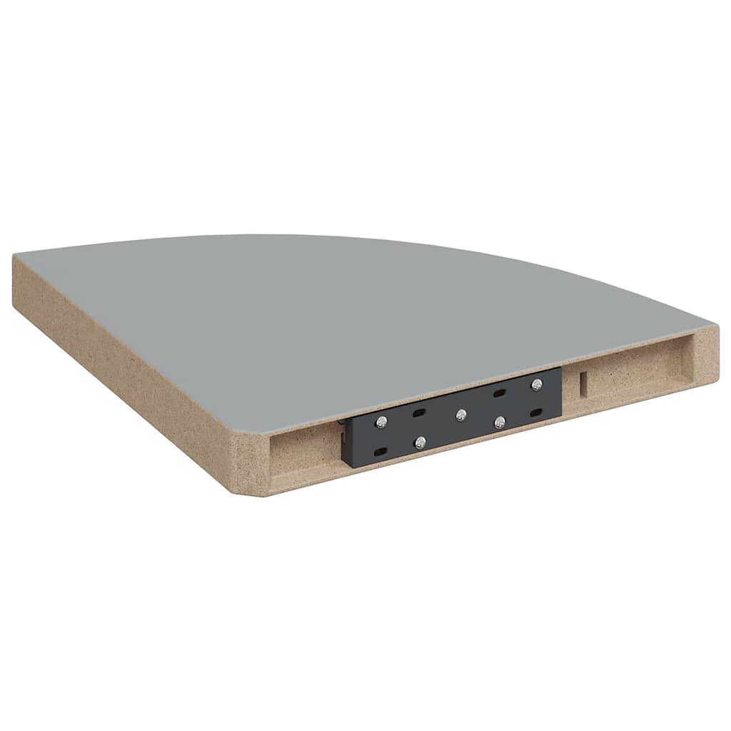 Floating Corner Shelf Grey 35x35x3.8 cm MDF