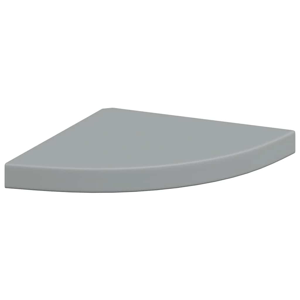 Floating Corner Shelves 2 pcs Grey 35x35x3.8 cm MDF