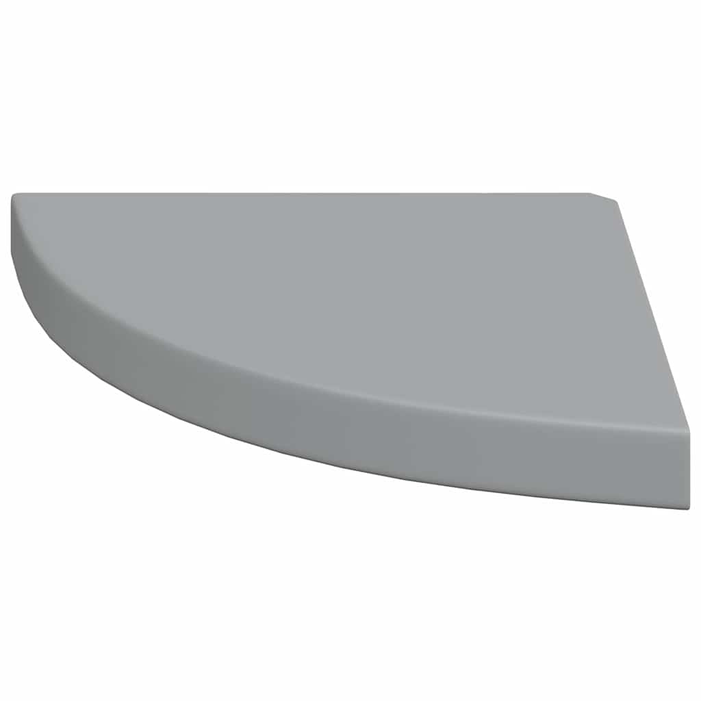 Floating Corner Shelves 2 pcs Grey 35x35x3.8 cm MDF