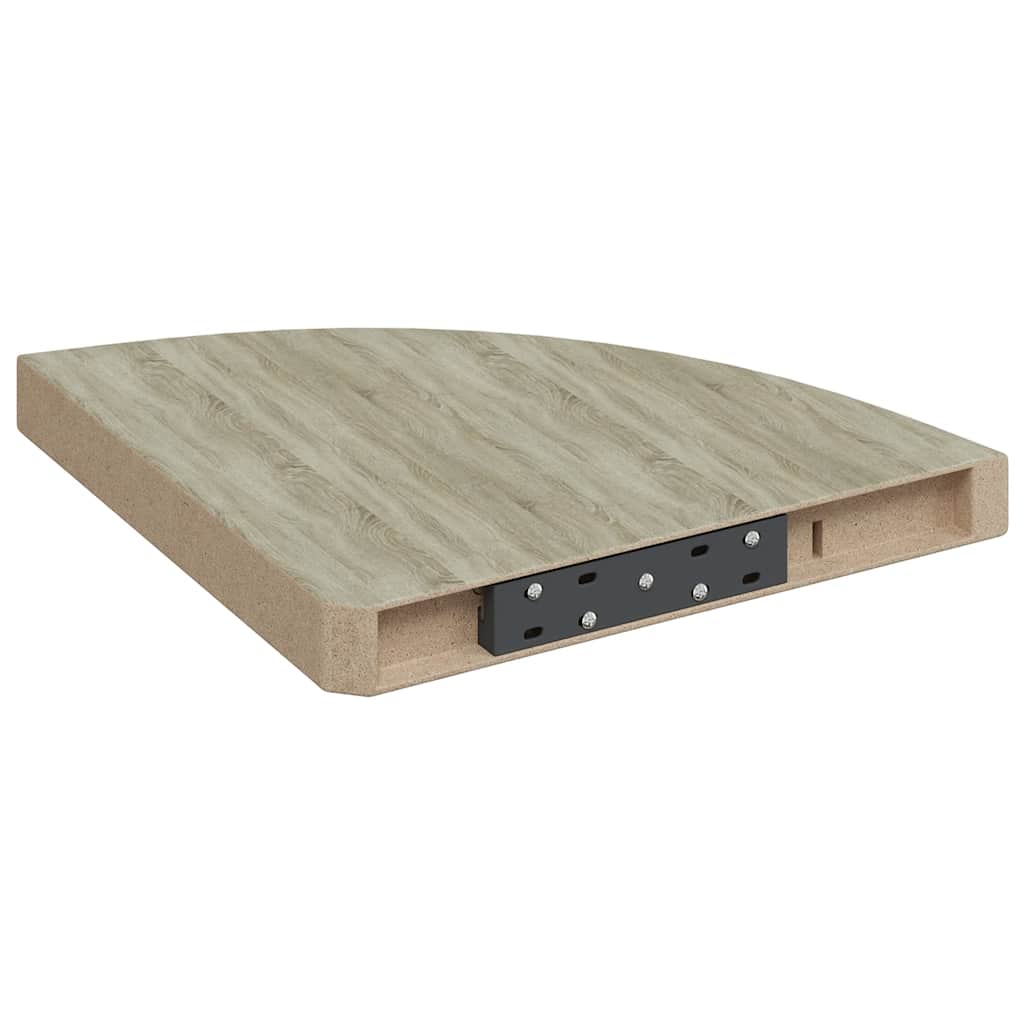 Floating Corner Shelves 2 pcs Oak 35x35x3.8 cm MDF