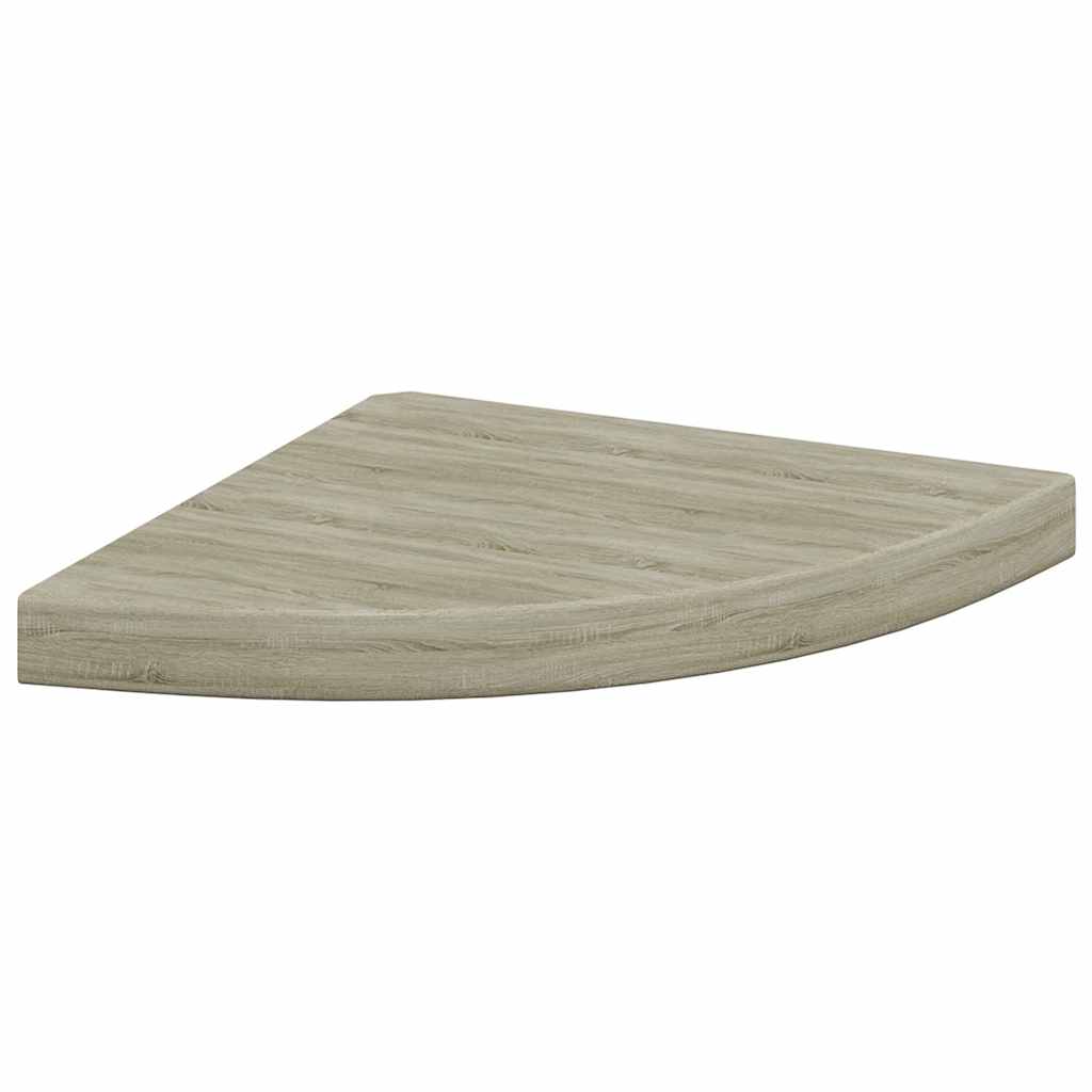 Floating Corner Shelves 4 pcs Oak 35x35x3.8 cm MDF