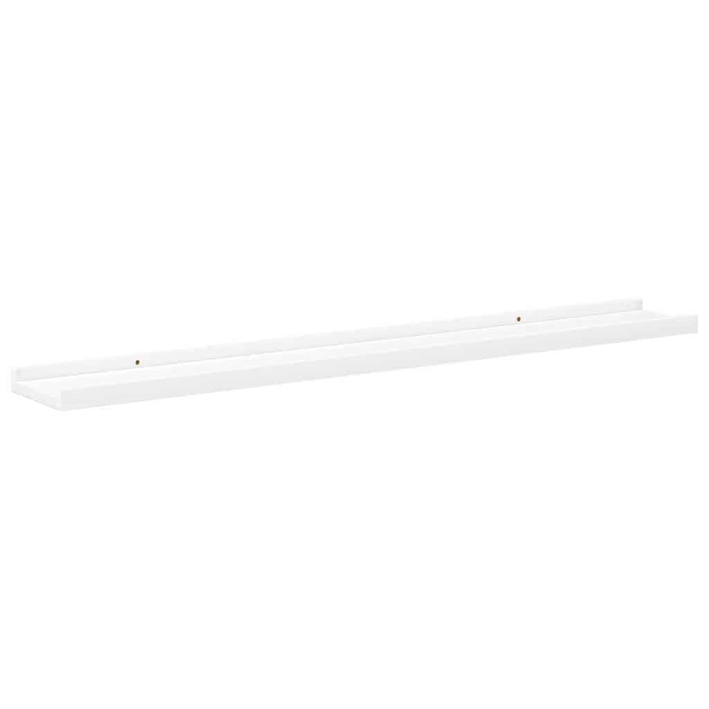 Picture Frame Ledge Shelves 2 pcs White 80x9x3 cm MDF