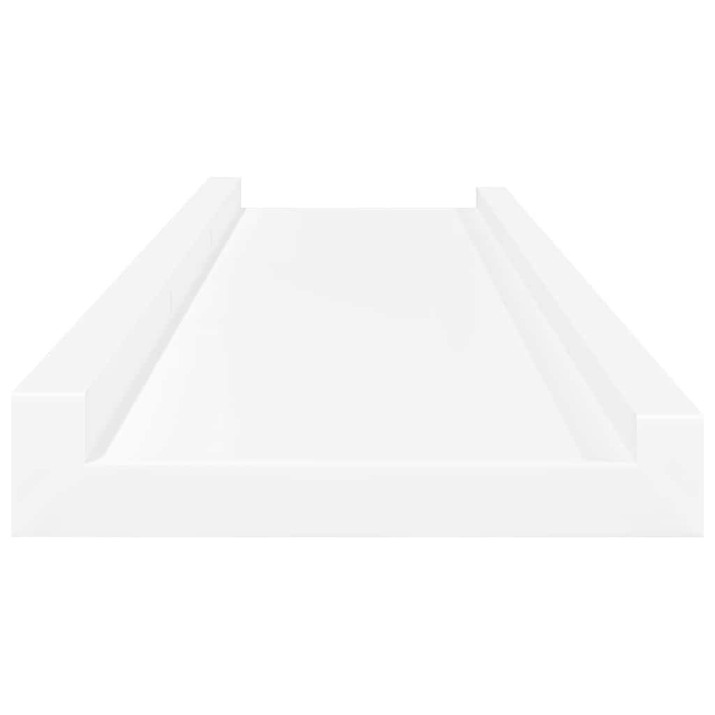 Picture Frame Ledge Shelves 2 pcs White 80x9x3 cm MDF