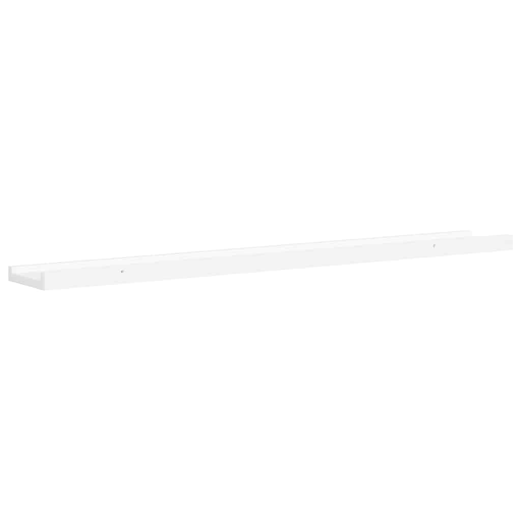 Picture Frame Ledge Shelves 2 pcs White 80x9x3 cm MDF