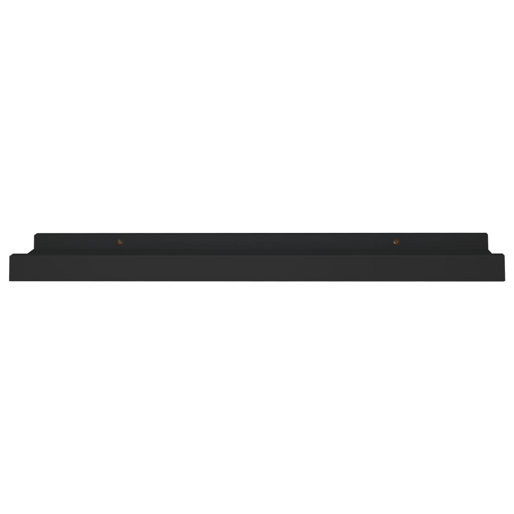 vidaXL Picture Frame Ledge Shelves 2 pcs Black 40x9x3 cm MDF