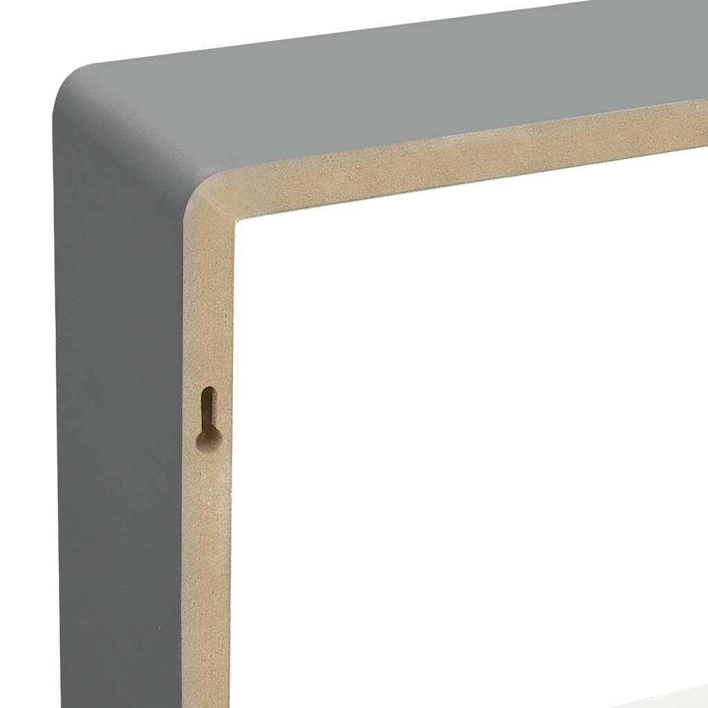 Wall Cube Shelves 3 pcs Grey MDF